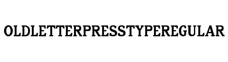 Old Letterpress TypeRegular Font