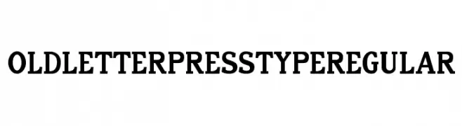 Old Letterpress TypeRegular  Скачать бесплатные шрифты