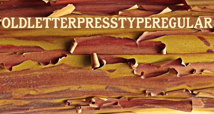 Old Letterpress TypeRegular Font examples