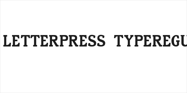 Old Letterpress TypeRegular Logo