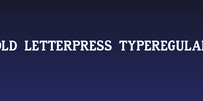 Old Letterpress TypeRegular Social Header