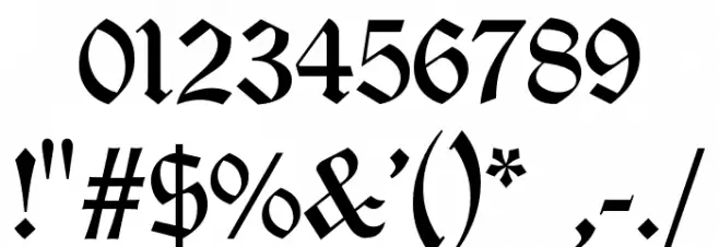 Old London フォント その他の文字