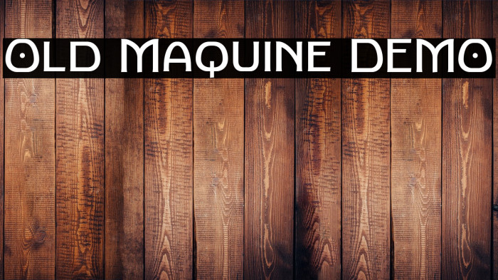 Old Maquine DEMO Example 1