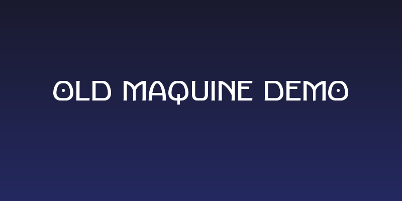 Old Maquine DEMO Social Header