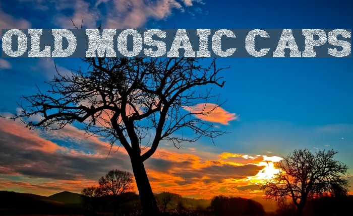 Old Mosaic CAPS Font examples
