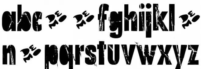 Old Note Demo Bold Caratteri MINUSCOLO