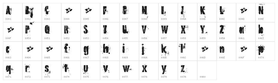 Old Note Demo Character Map