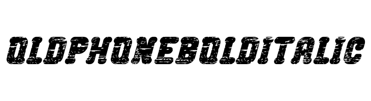 Old Phone Bold Italic Font