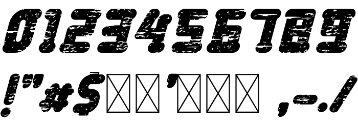 Old Phone Bold Italic Font OTHER CHARS
