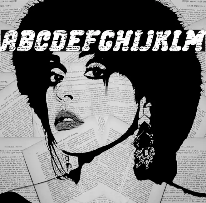 Old Phone Bold Italic Font examples