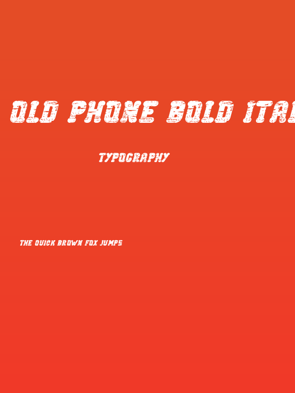 Old Phone Bold Italic Poster