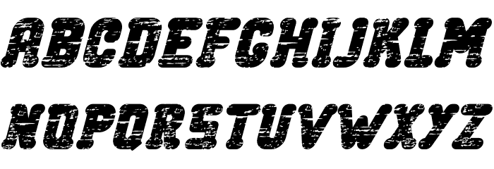 Old Phone Bold Italic Font LOWERCASE