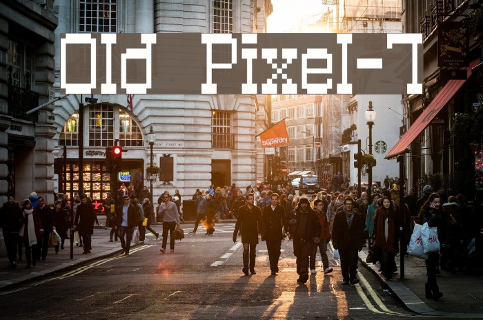 Old Pixel-7 Font examples