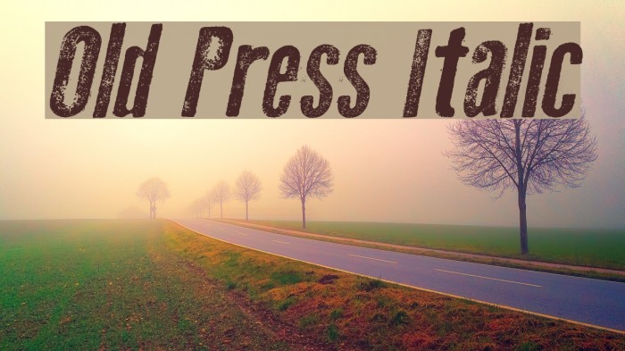 Old Press Italic Font examples