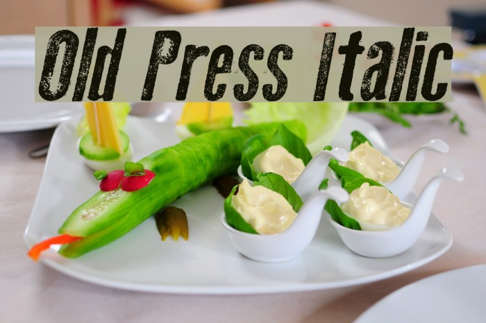 Old Press Italic Font examples