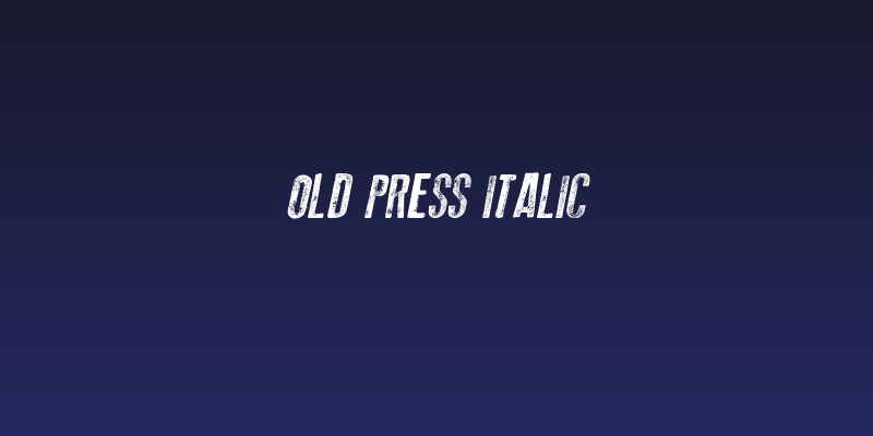 Old Press Italic Social Header