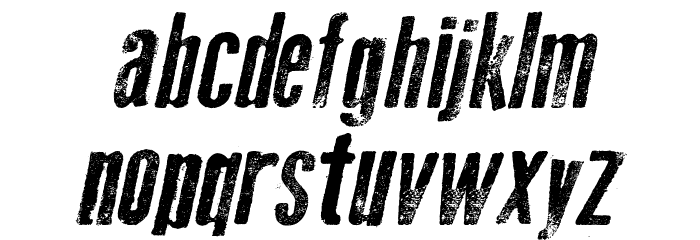 Old Press Italic Font LOWERCASE