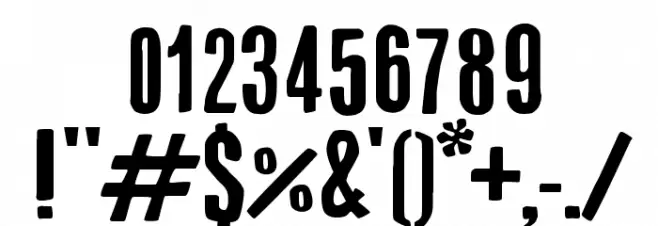 Old Press Original Font OTHER CHARS