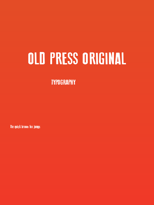 Old Press Original Poster