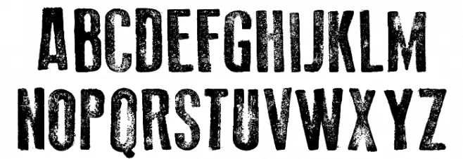 Old Press Schriftart Groß