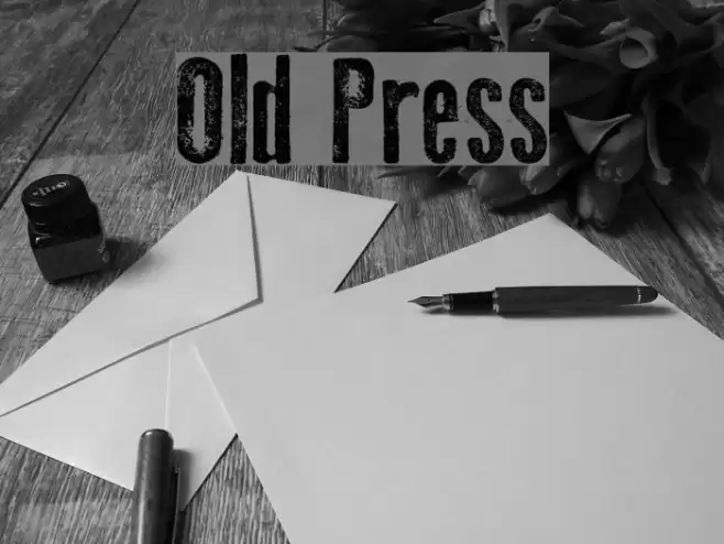 Old Press Font examples