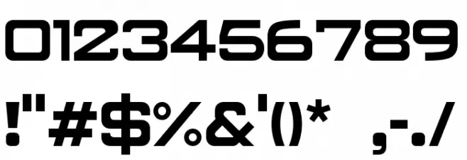 Old Republic Bold Font OTHER CHARS
