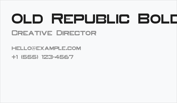 Old Republic Bold Business Card