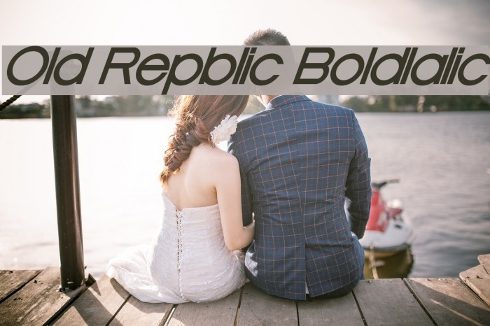 Old Republic BoldItalic フォント examples