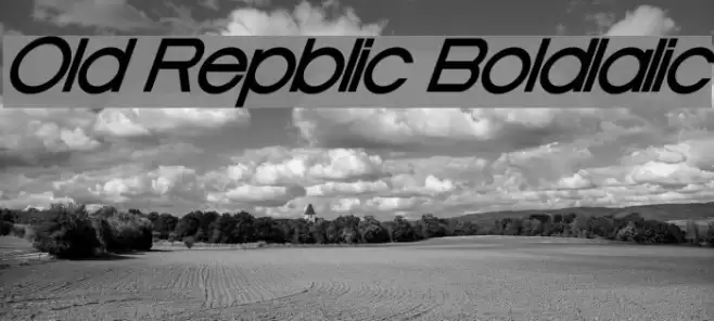 Old Republic BoldItalic Font examples