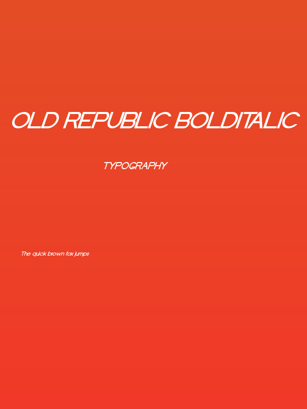 Old Republic BoldItalic Poster