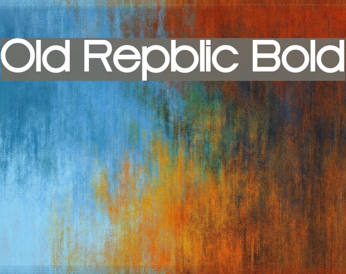 Old Republic Bold Font examples