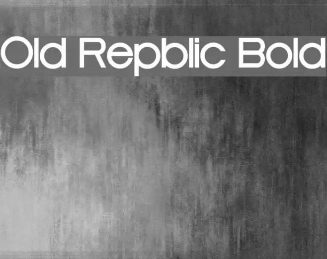 Old Republic Bold Font examples