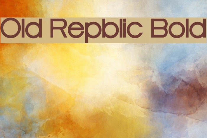 Old Republic Bold Font examples