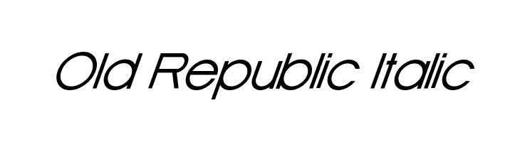 Old Republic Italic  フリーフォントのダウンロード