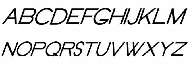 Old Republic Italic 字体 大写