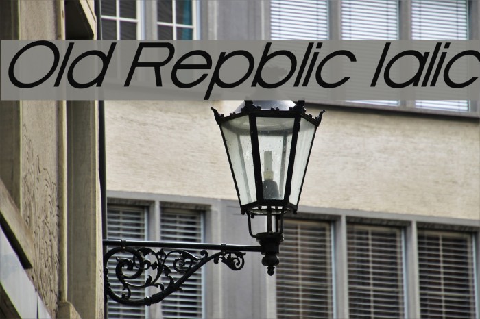 Old Republic Italic Font examples
