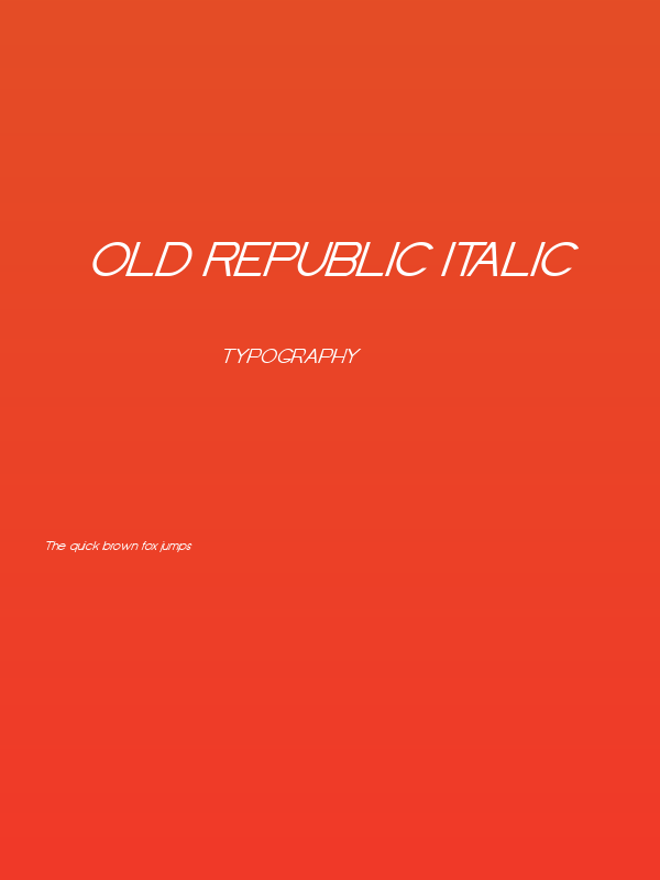 Old Republic Italic Poster