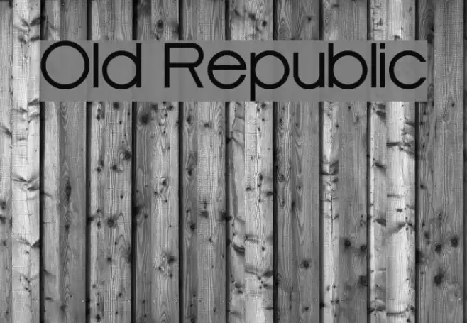 Old Republic Font examples