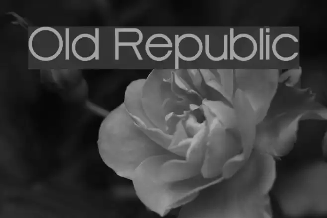 Old Republic Font examples