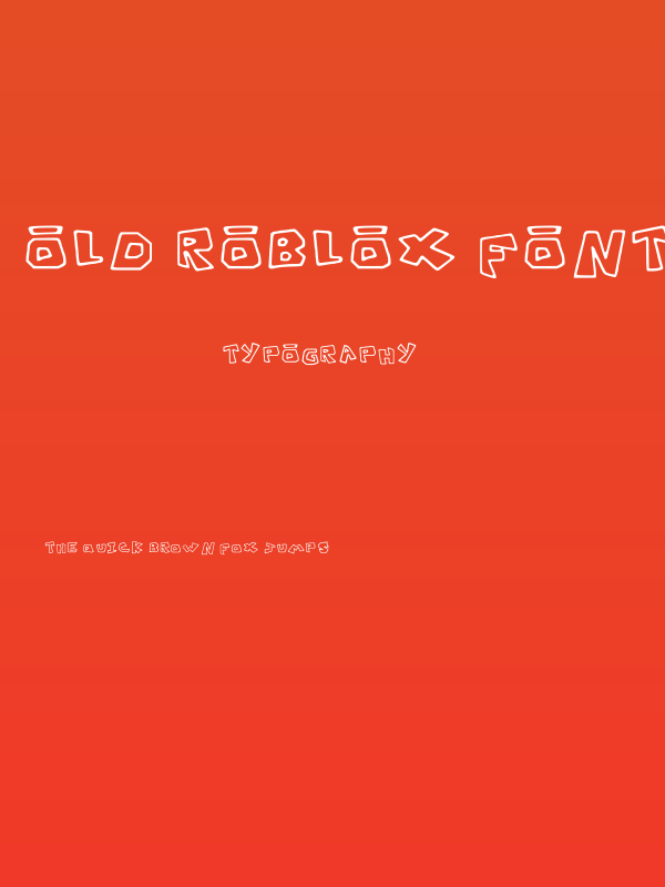 Old Roblox Font Regular Poster