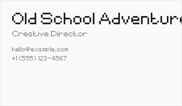 Old School Adventures Business Card