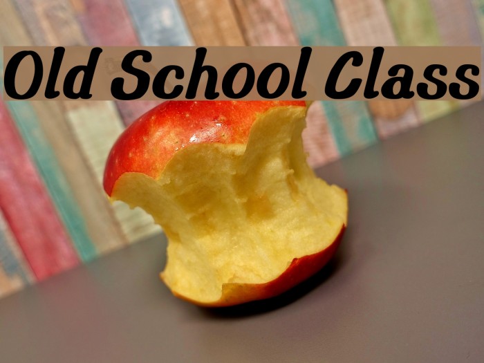 Old School Class Font examples