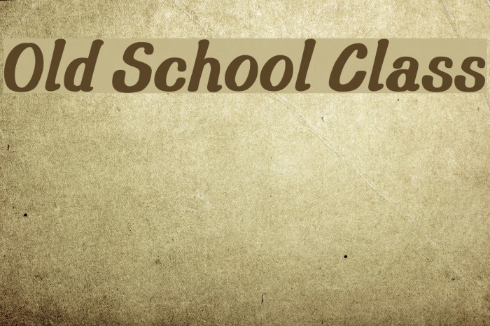 Old School Class Font examples