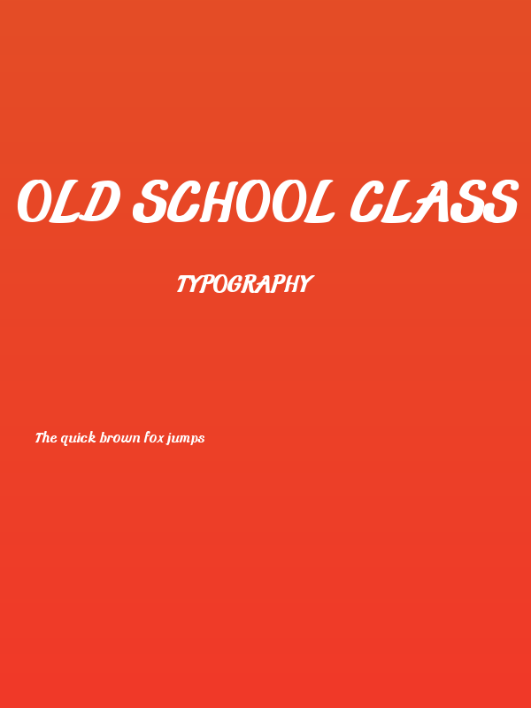 Old School Class Poster