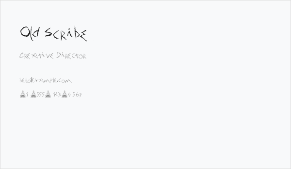 Old Scribe Business Card