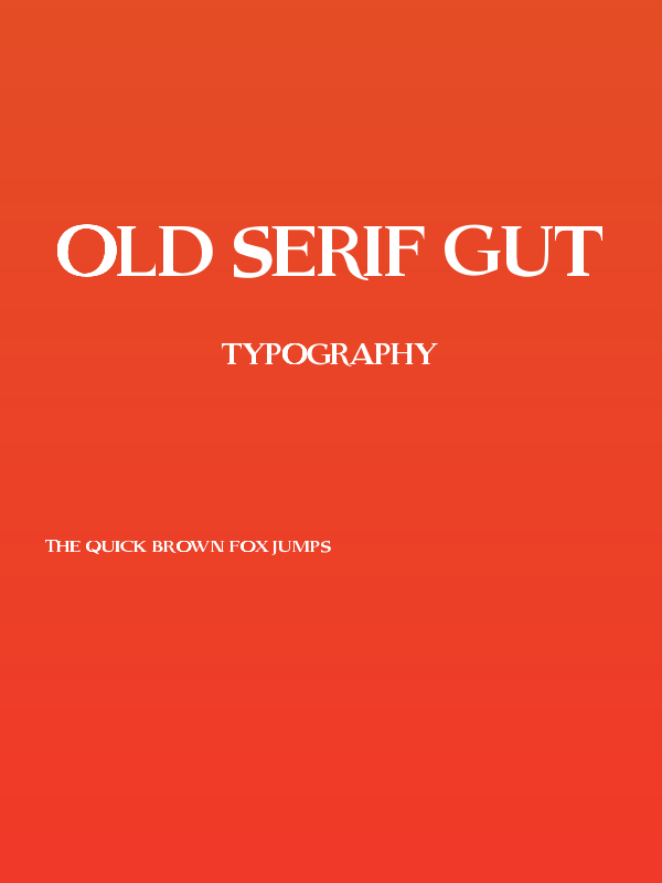 Old Serif Gut Poster