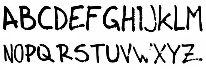 Old Sharpie Regular फ़ॉन्ट अपरकेस