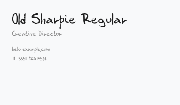 Old Sharpie Regular Business Card