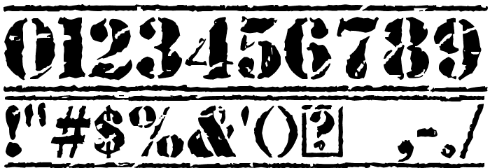 Old Stamper Font OTHER CHARS