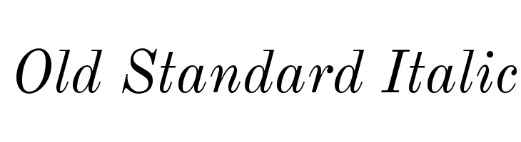 Old Standard Italic Font